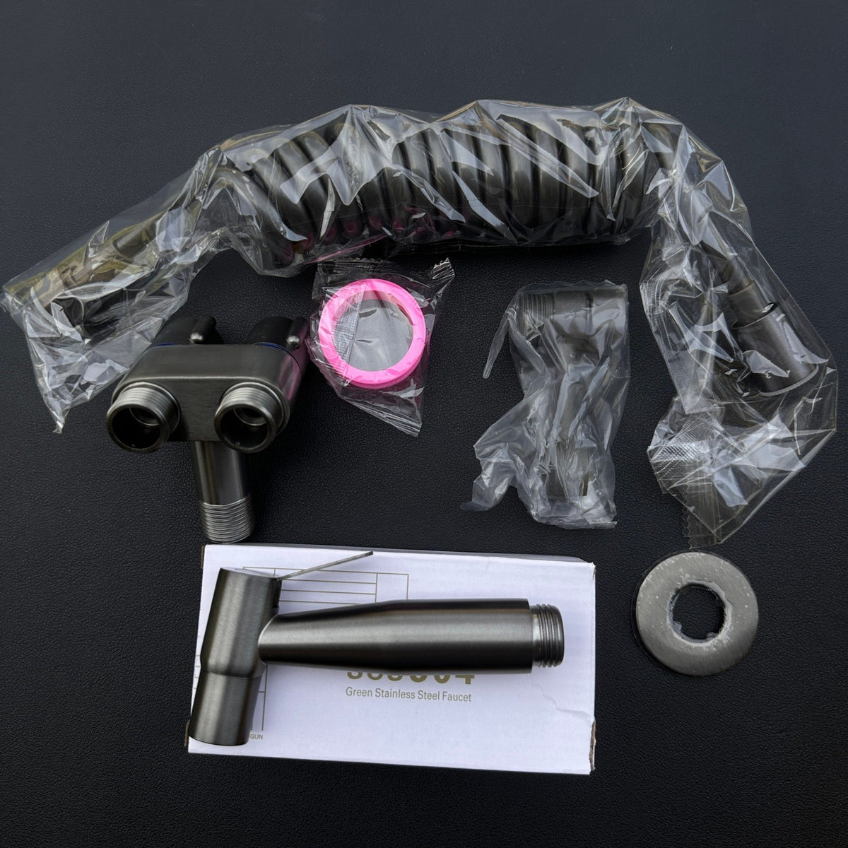 Handheld Bidet Sprayer Kit for Toilet, Stainless Steel Muslim Shattaf, T-Valve