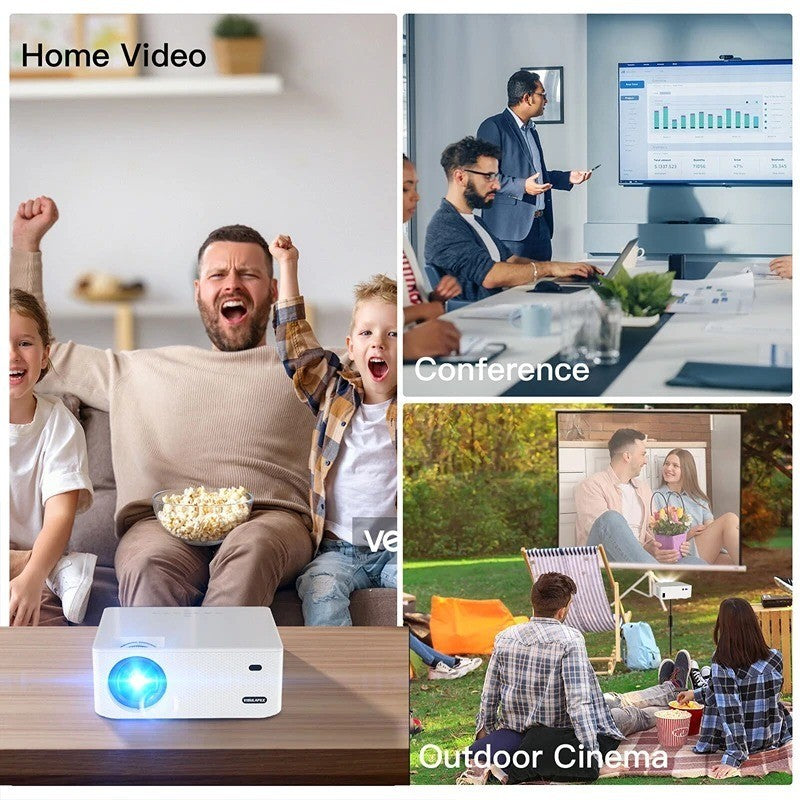 VISULAPEX Projector 65000 Lumens 4K 1080P FHD 5G WiFi Bluetooth Video Home Theat