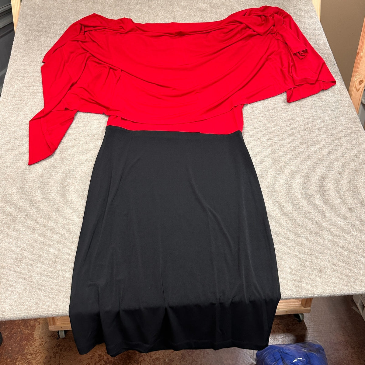 MSRP $79 Connected Apparel Womens 6-16 Red/Black Dress w/ Cardigan