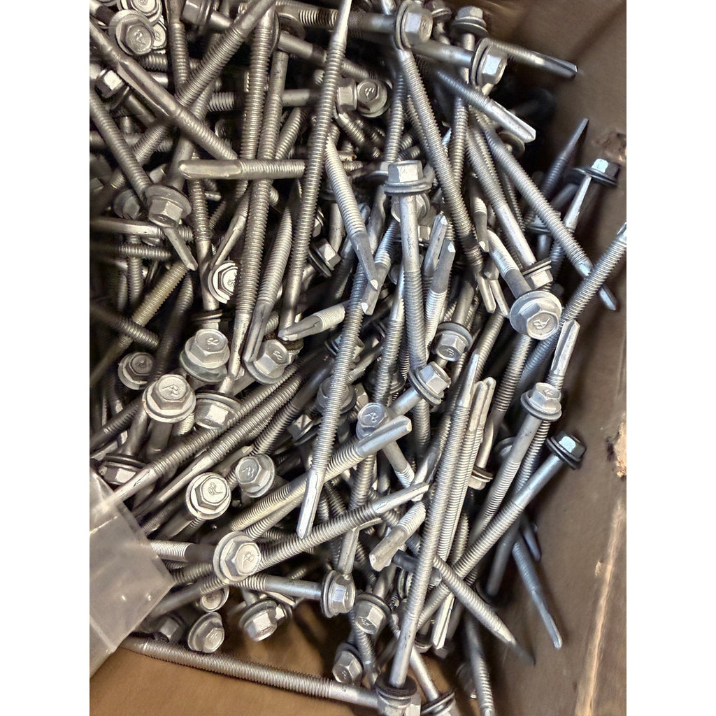 Pack of 620 #14 x 5" Self Drilling Roofing Screws Hex Head w/ EPDM Washer
