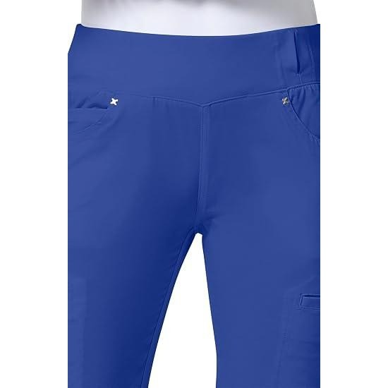 MSRP $51 Cherokee Women's XS Galaxy Blue Mid Rise Straight Leg Scrub Pants