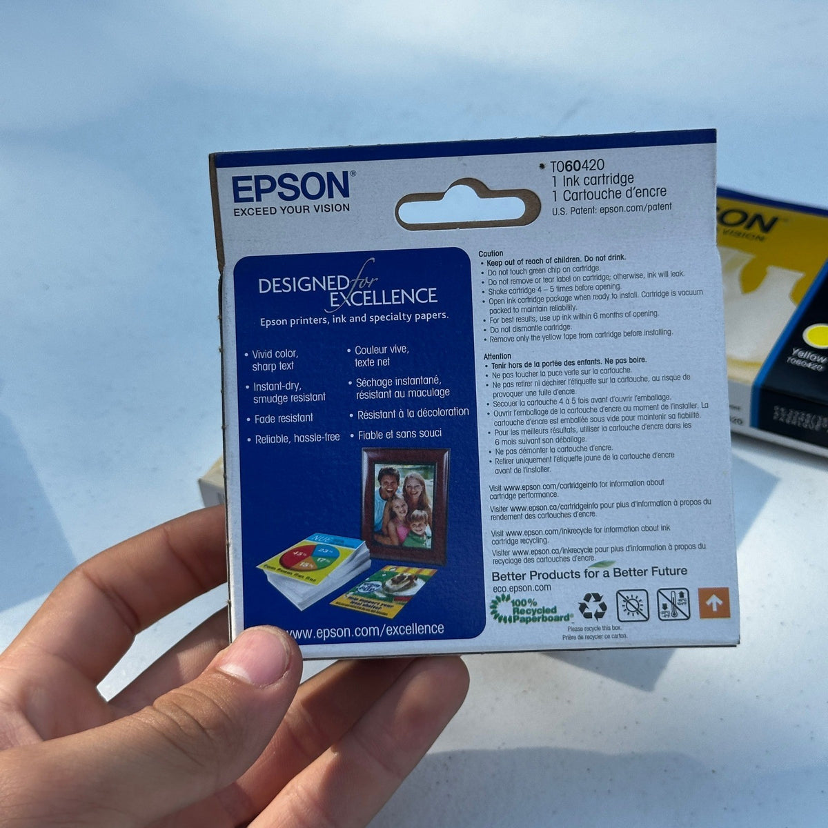 Set of 3 Epson 60 T060420 Yellow Ink Cartridge EXP 03/2026 Standard Capacity