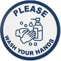 Lot of 5 Wash Your Hands Sign 13" Round Vinyl Floor Decal VFS1284-13