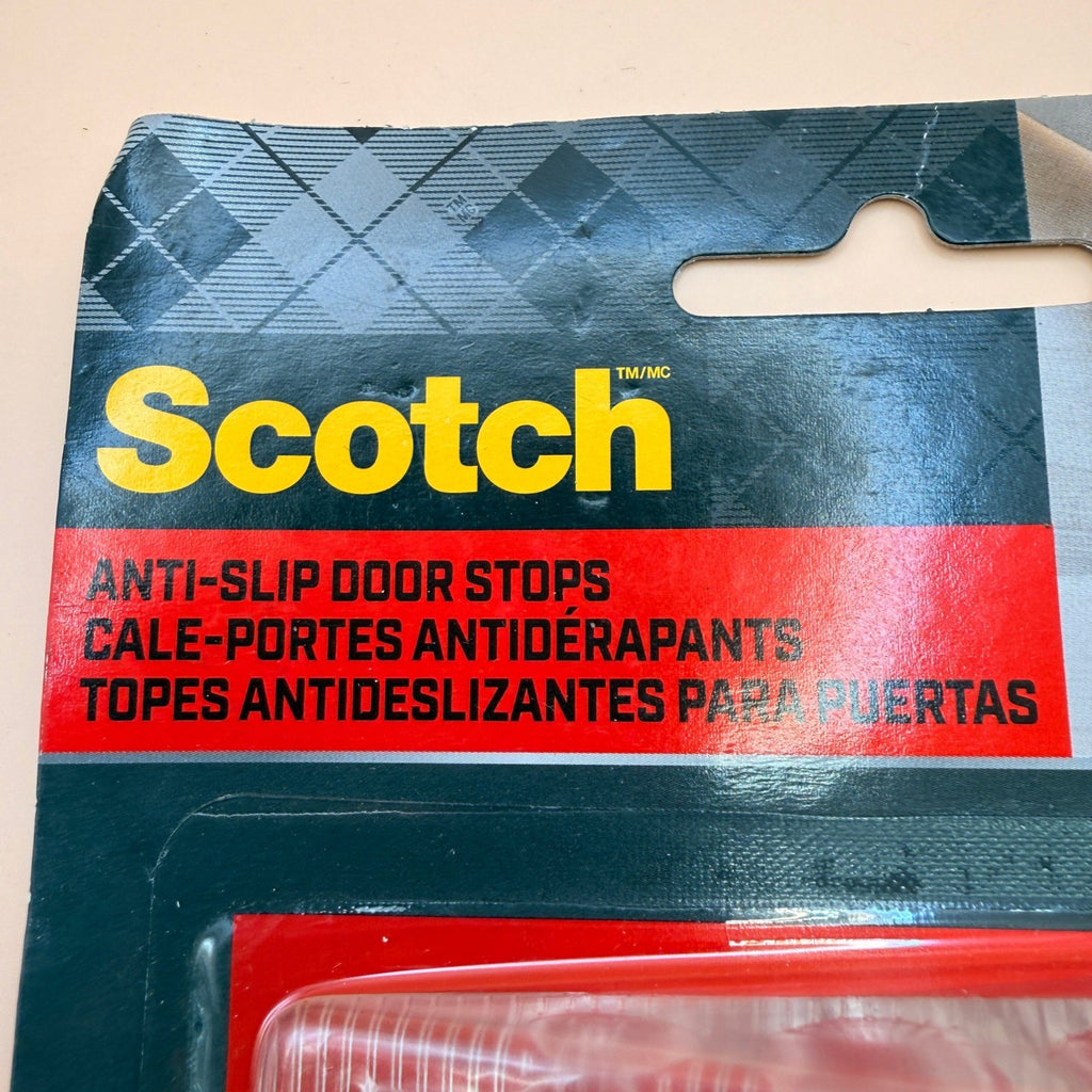 Pack of 2 Scotch Door Stoppers SP947-NA Non Slip Clear 1-1/8 in