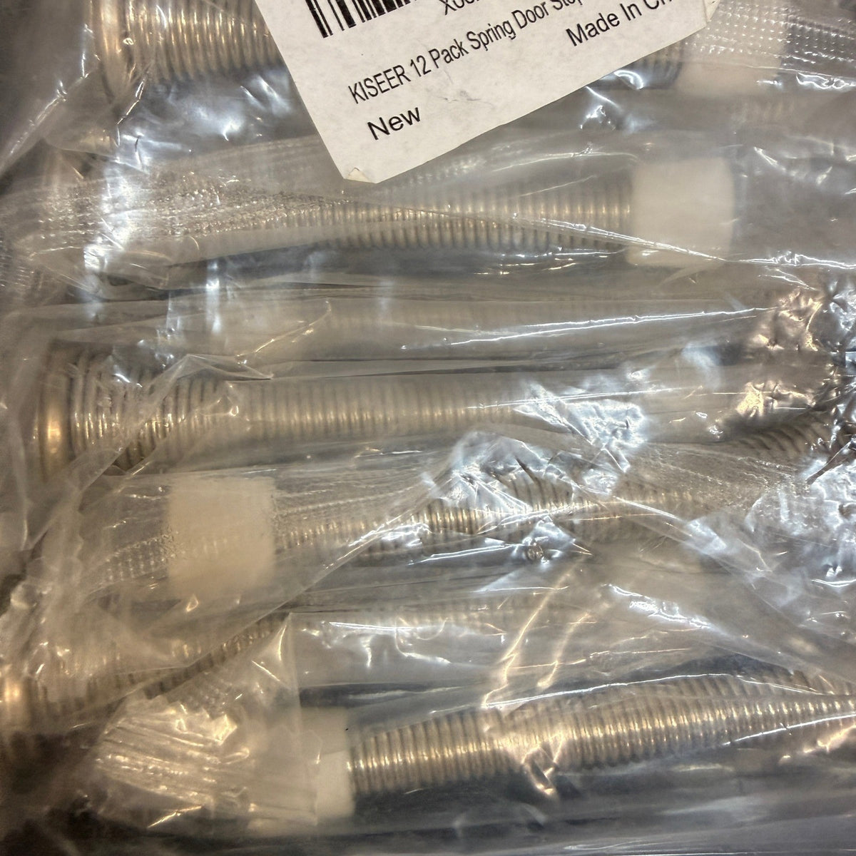 Pack of 12 KISEER Satin Nickel Spring Door Stops 3 1/4 Inch Flexible Heavy Duty