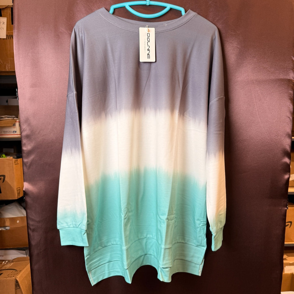 DOLNINE Women's Plus-Size 14W-28W Sweatshirts Casual Tops Side Slit Pullovers Sh