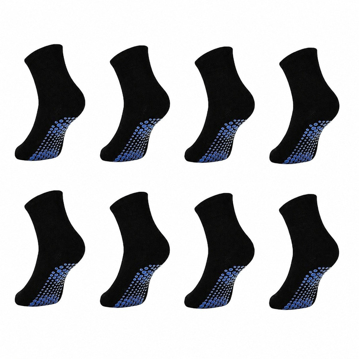 DECOVICI 8 Pairs Toddler 3-5T Socks Anti Skid with Grips Non Slip Crew Socks