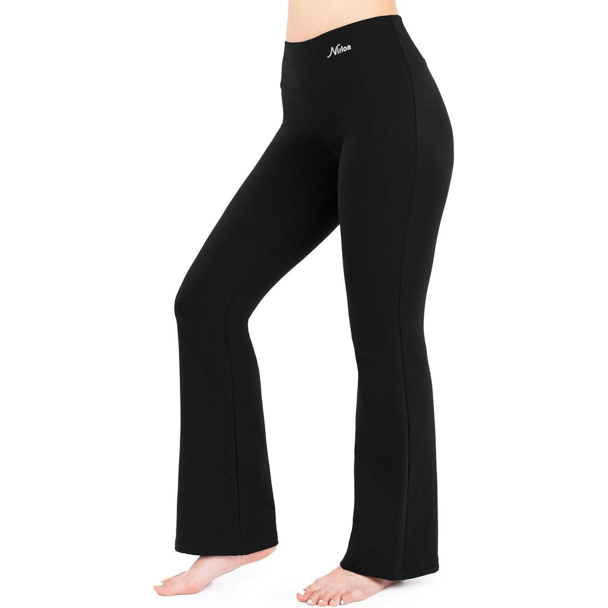 MSRP $26 Nirlon Women's M Bootcut Yoga Pants 30" Inseam Wide Leg Soft Breathabl
