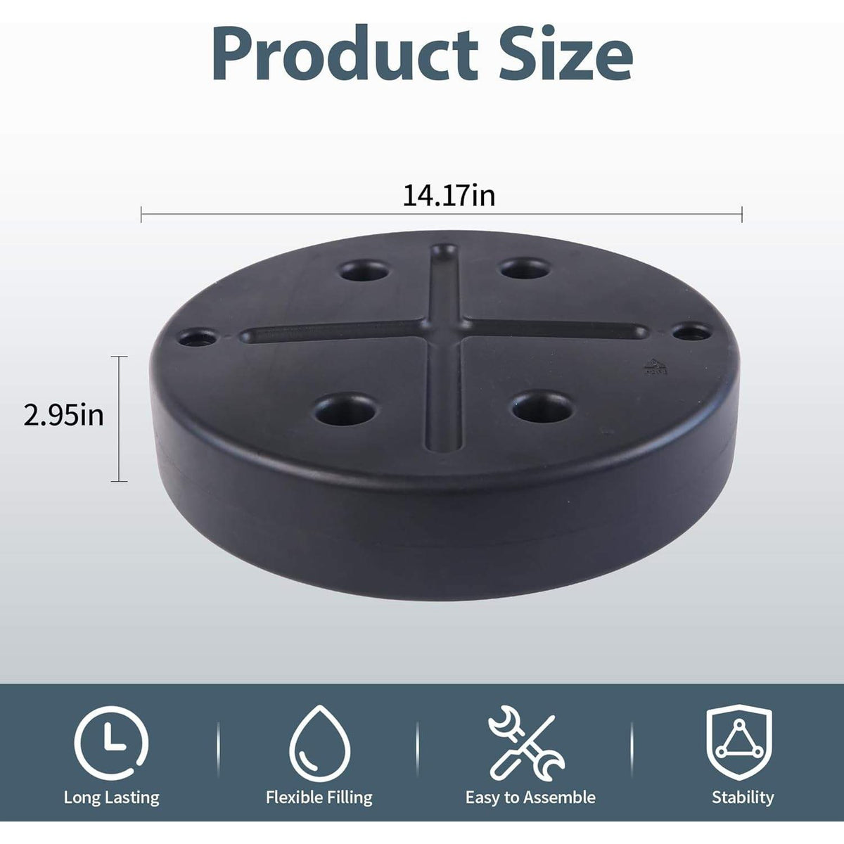 Patio Heater Sand Box/Water Box Black Spare Parts to Increase The Stability of