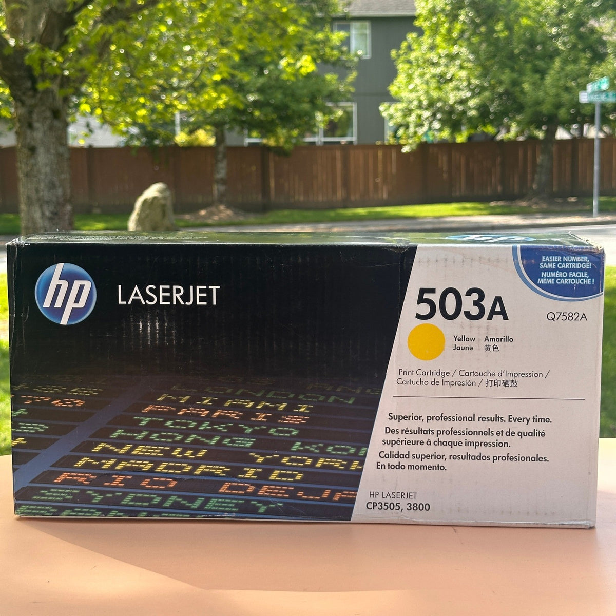 HP 503A Yellow Toner Cartridge Q7582A Sealed for LaserJet CP3505, 3800