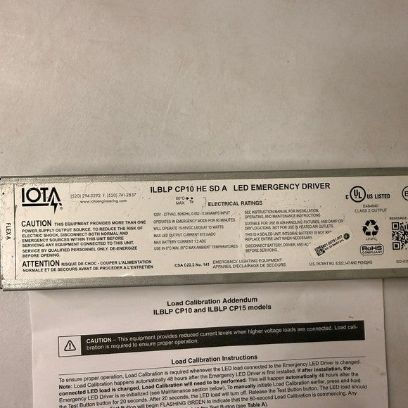 IOTA LED Emergency Lighting Driver ILBLP CP10 HE SD A