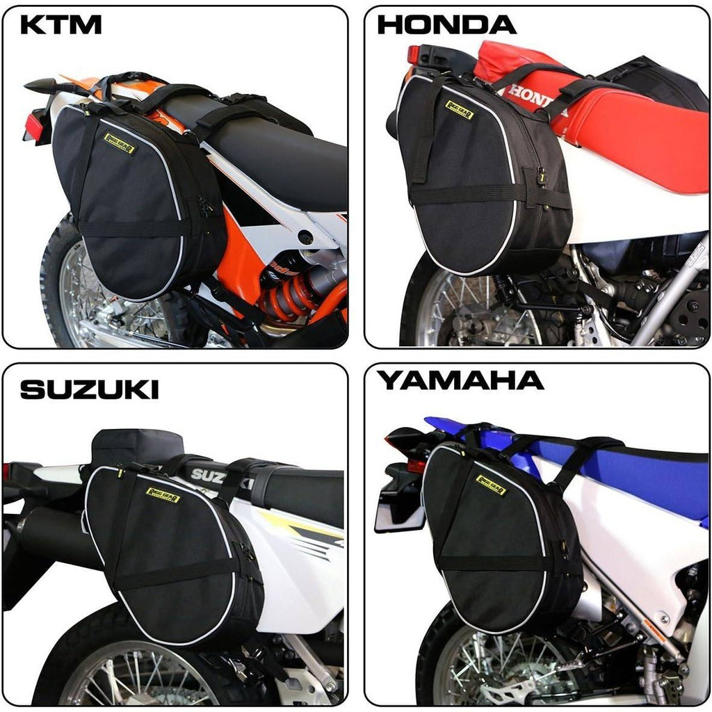 Set of 2 Nelson-Rigg RG-020 Black Dual Sport Enduro Saddlebags, Fits KTM Hond