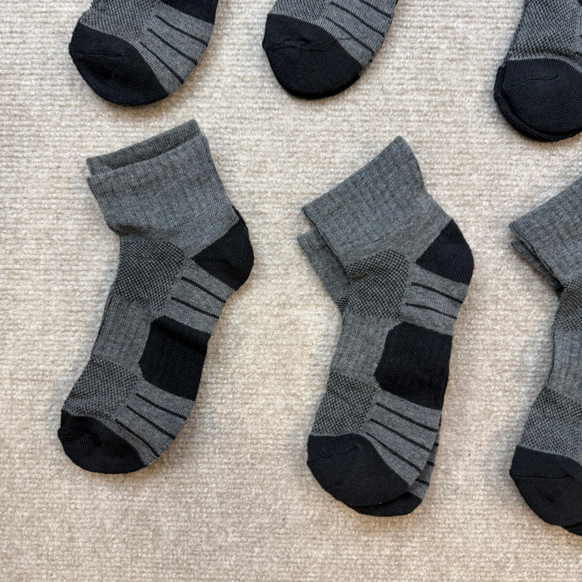 MSRP $18 Comfoex 12 Pairs Boys Socks Kids Cushioned Sport Short Quarter
