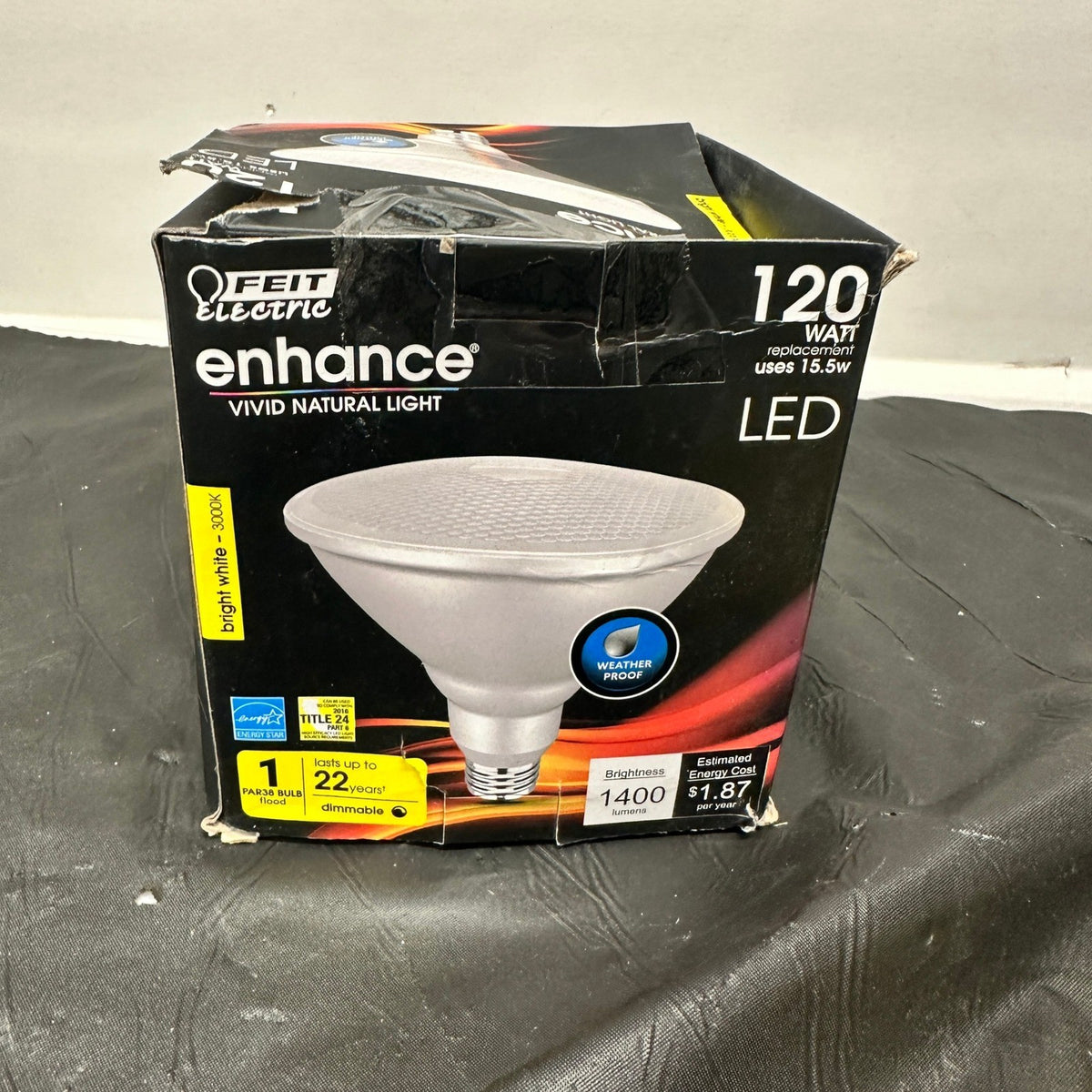Feit Electric PAR38 LED Bulb, 120W Eq, Non Dimmable, 3000k Bright White, 1400 L