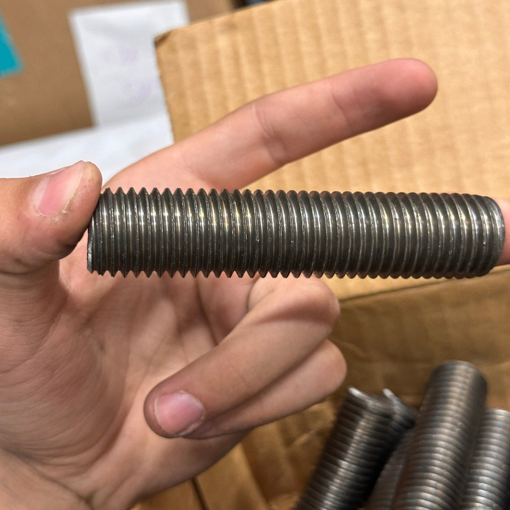 Pack of 63 Perine Danforth 7/8-9 x 4" B7 Full Thread Stud Bolts