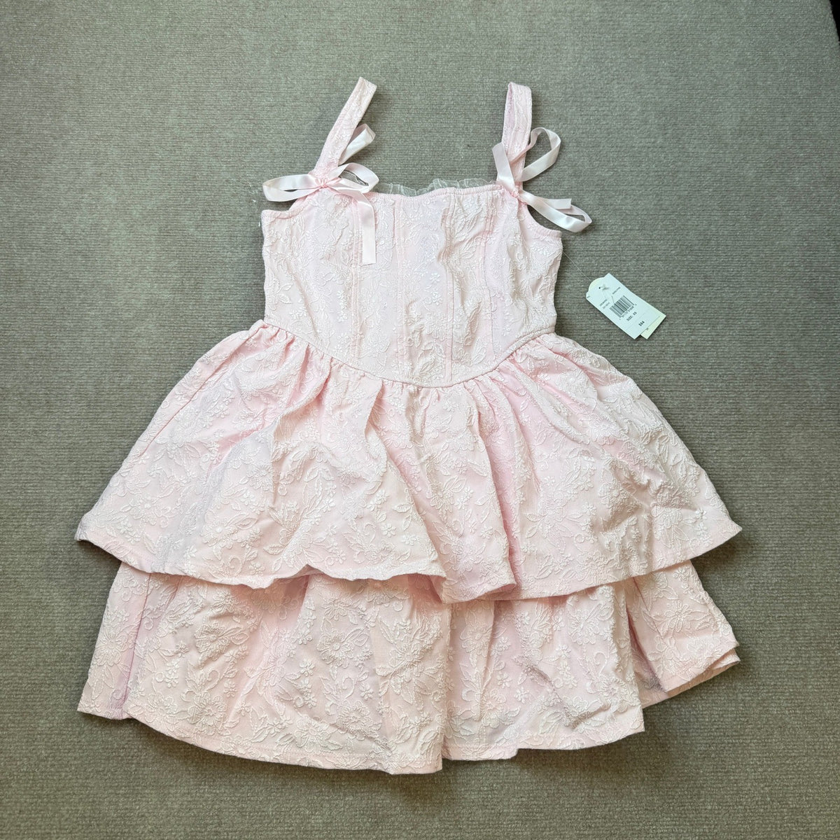 MSRP $64 Trixxi Womens Juniors XS Barely Pink Square Neck Sleeveless Dress