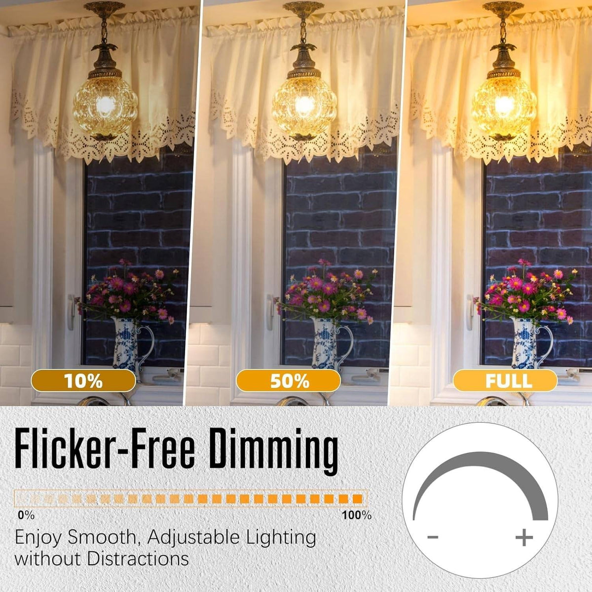 Pack of 9 LED Edison Bulbs Dimmable, E26, 6W 60W Equivalent, 2700K Soft White