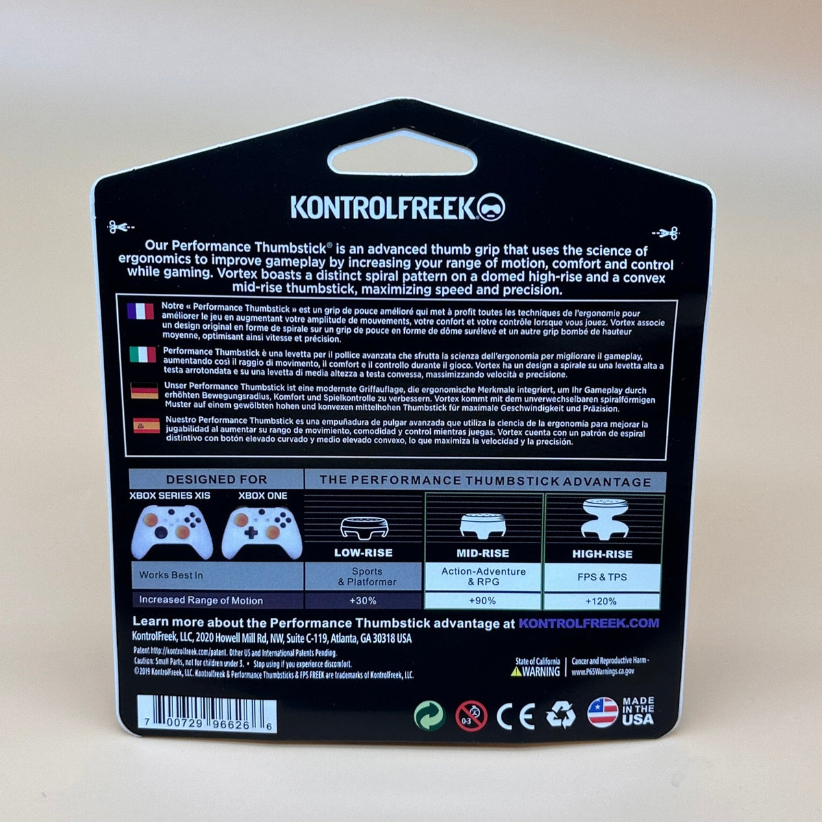 Performance Thumbsticks 1 High-Rise, 1 Mid-Rise Orange for Xbox Series X, S,
