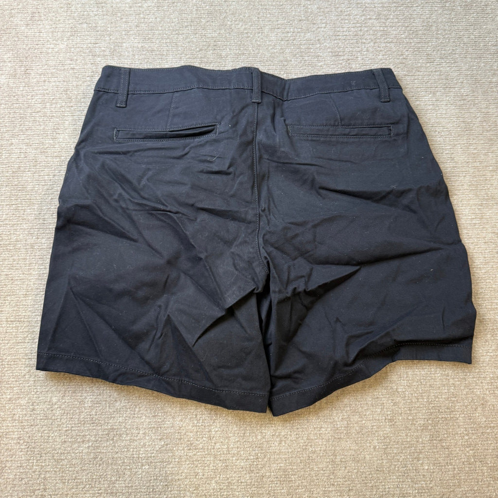 MSRP $32 St. John's Bay Womens 12 Black 7" Mid Rise Easy Fit Shorts