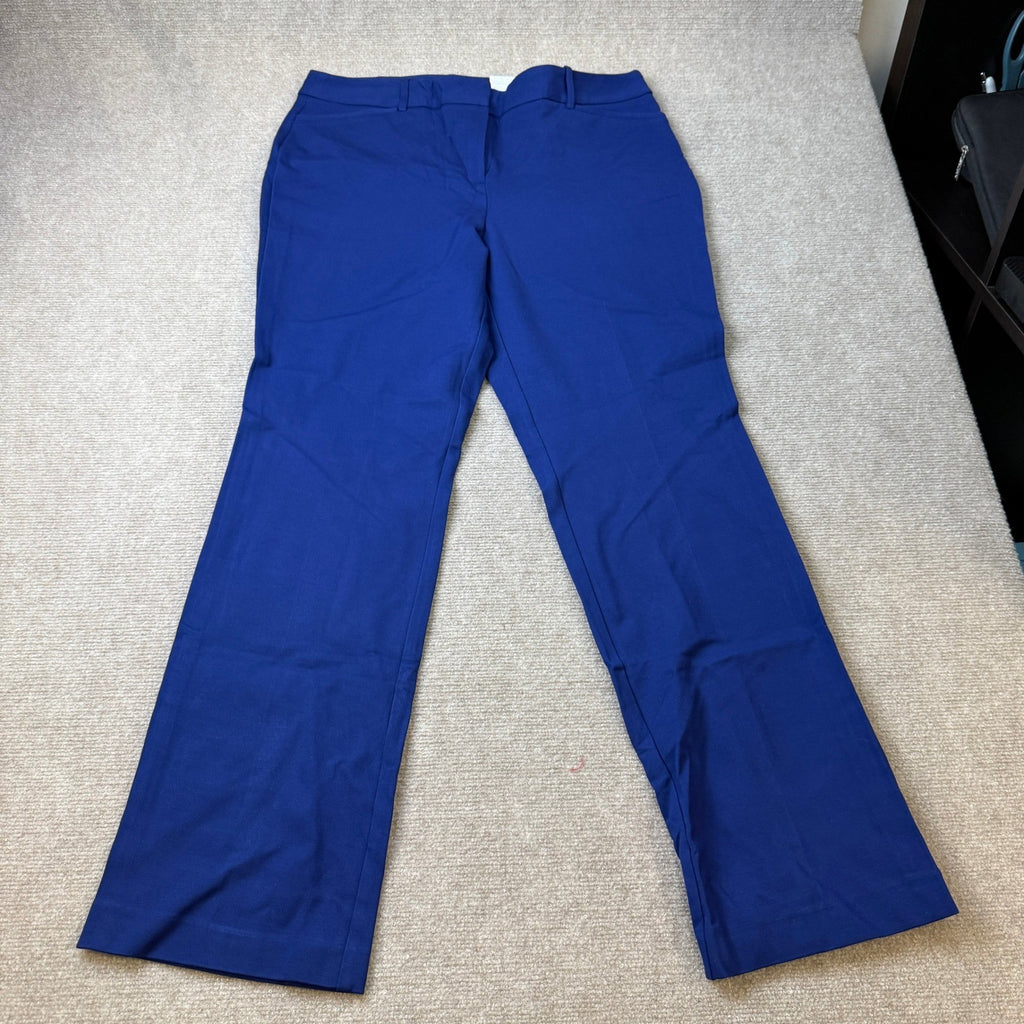 MSRP $54 Liz Claiborne Audra Womens 12 Viking Blue Ponte Straight Trouser Pants