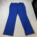 MSRP $54 Liz Claiborne Audra Womens 12 Viking Blue Ponte Straight Trouser Pants