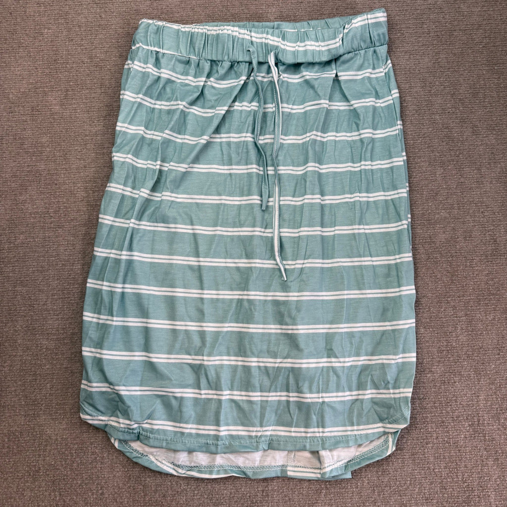 Wenseny Women's XL Aqua Knee Length Pencil Skirts Elastic Midi Bodycon Solid Dr
