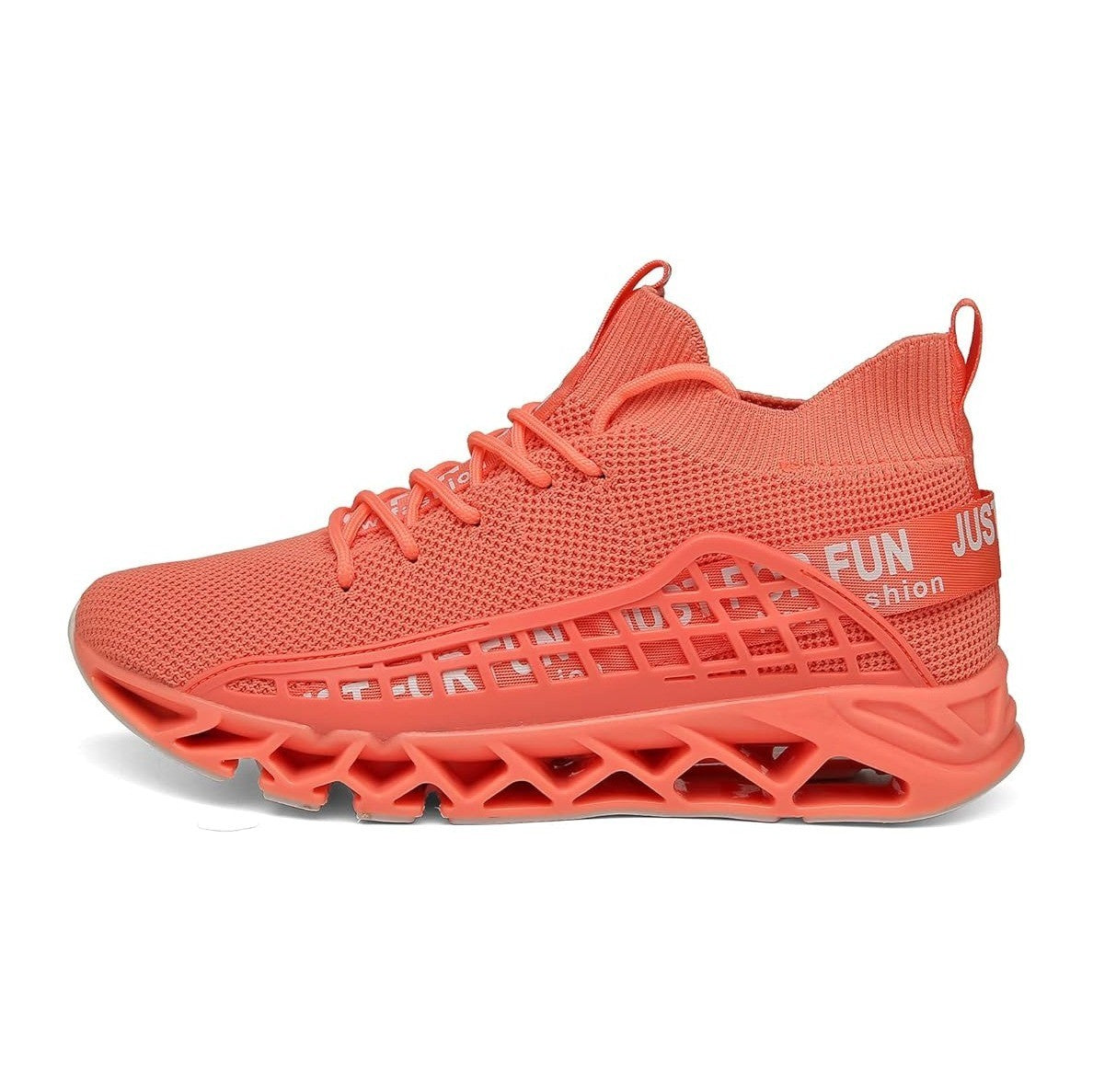 Men's US 8-11 Grapefruit Just For Fun Breathable Athletic Running Casual Walking