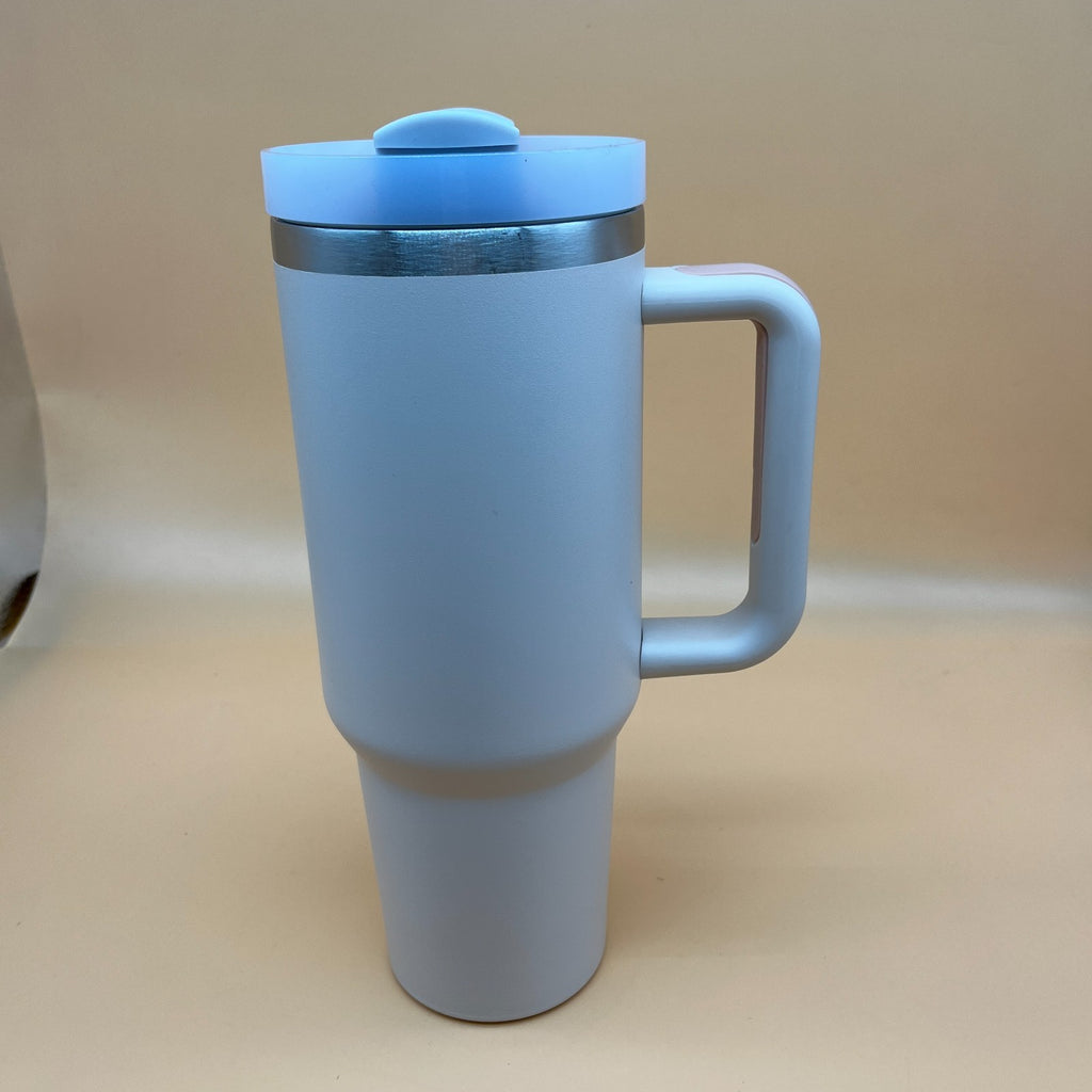 40oz Tumbler with Handle and Straw Stainless Steel Vacuum Insulated Travel Mug W