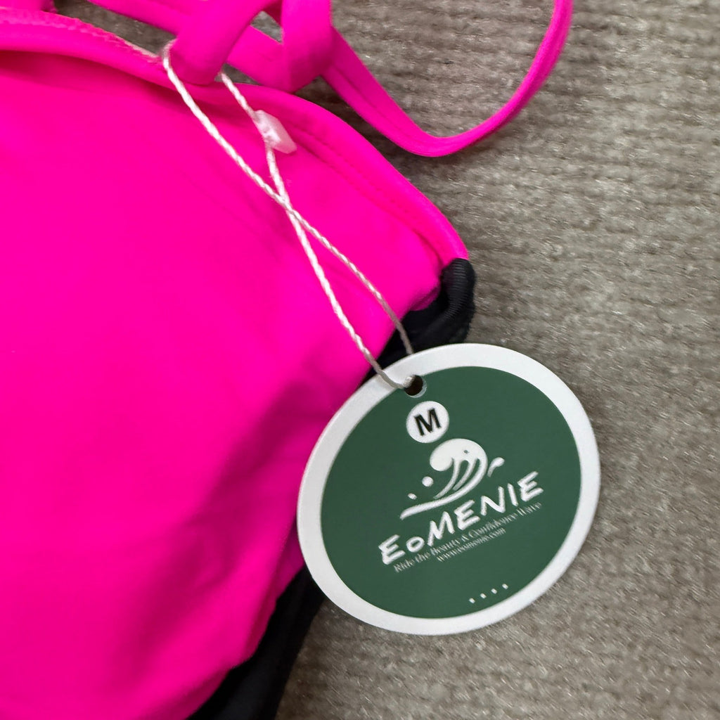 MSRP $49 Eomenie Women's M One Piece Swimsuit Tummy Control U Wire Ruched