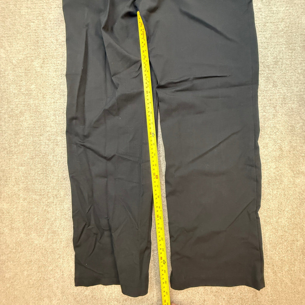 MSRP $59 FUNYYZO Women's L Black Stretchy Work Dress Pants Straight Leg Elastic