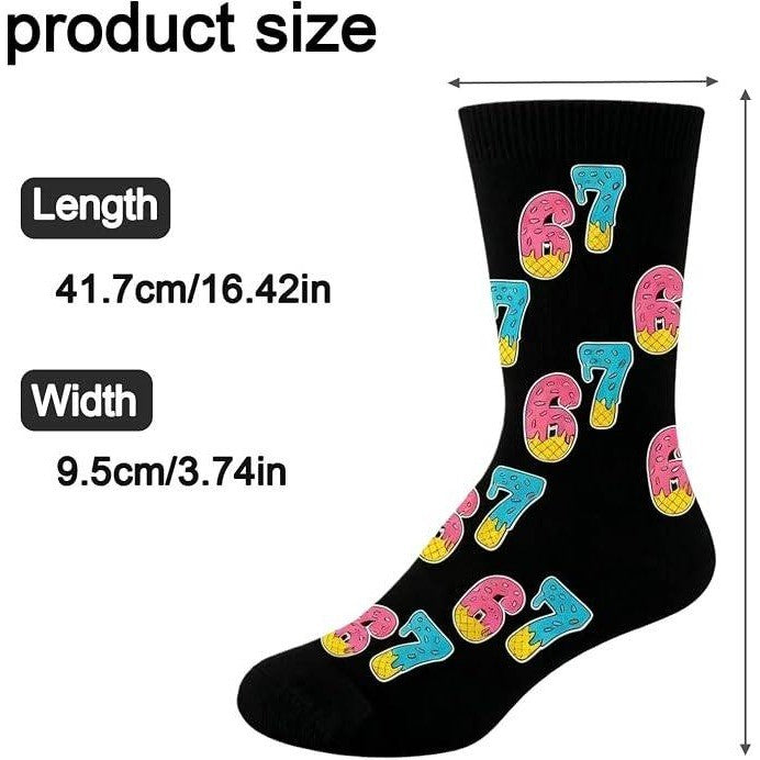 KKilicy Six Seven 67 Socks Ice Cream for Men Women Funny 67 Christmas Stocking