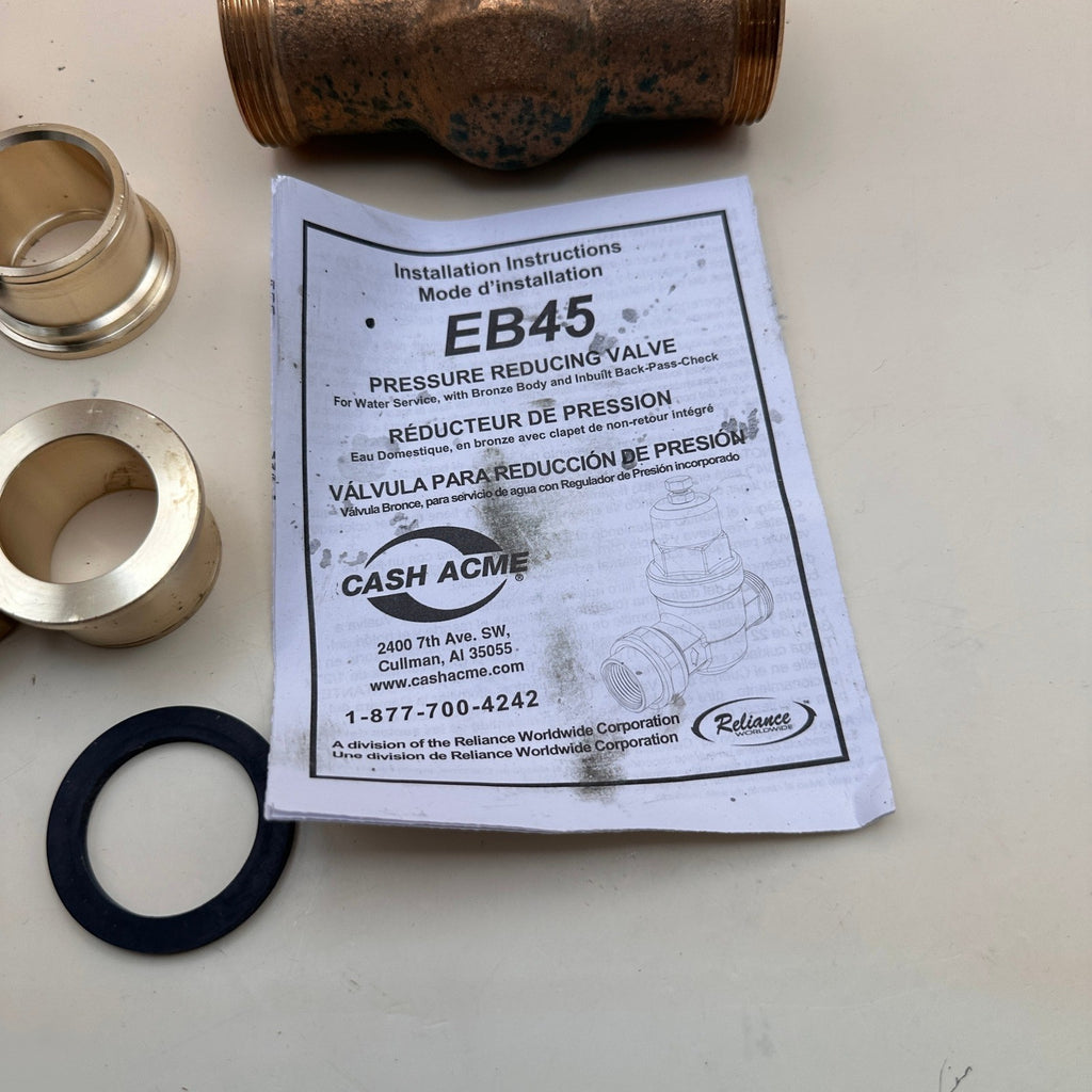Cash Acme PVA20M-DUSW-60 EB45 Pressure Regulating Valve, Double Union, 1" Swe
