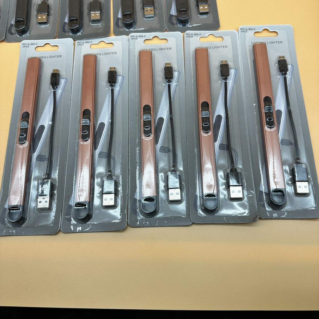Set of 10 USB Rechargeable Electric Arc Lighters Long Flameless for Candle BBQ G