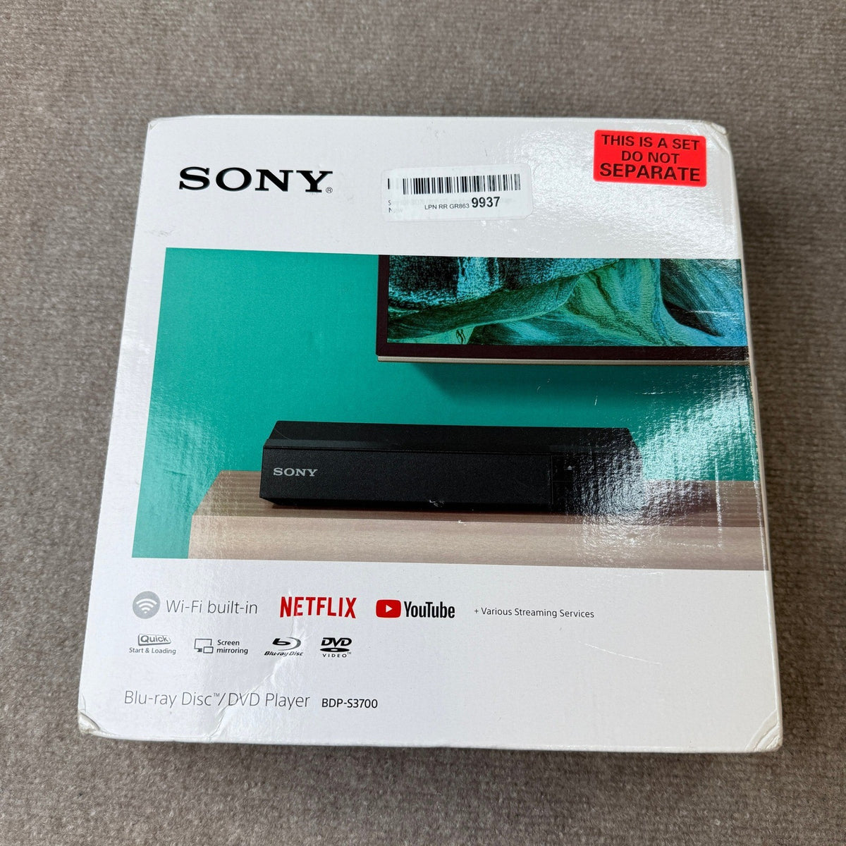 Sony BDP-S3700 Blu-ray Disc Player with Built-in Wi-Fi