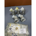 Set of 5 Brennan 6502-20-20-FG 45° Elbow, 1-1/4" Male 37° JIC x 1-1/4" Female