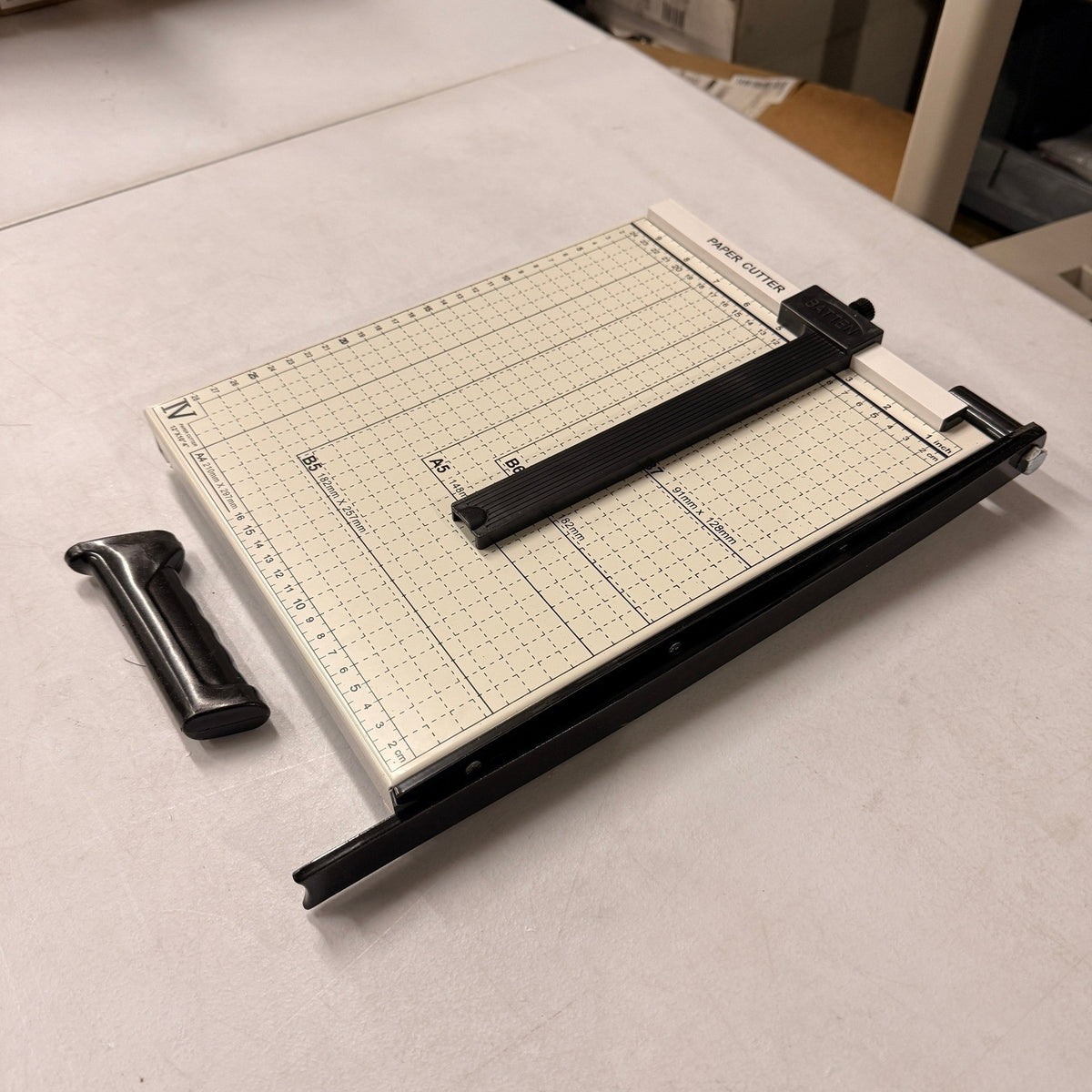 A4 Guillotine Paper Cutter 12" x 10" White Paper Trimmer w/ Multi Sheet Capacity
