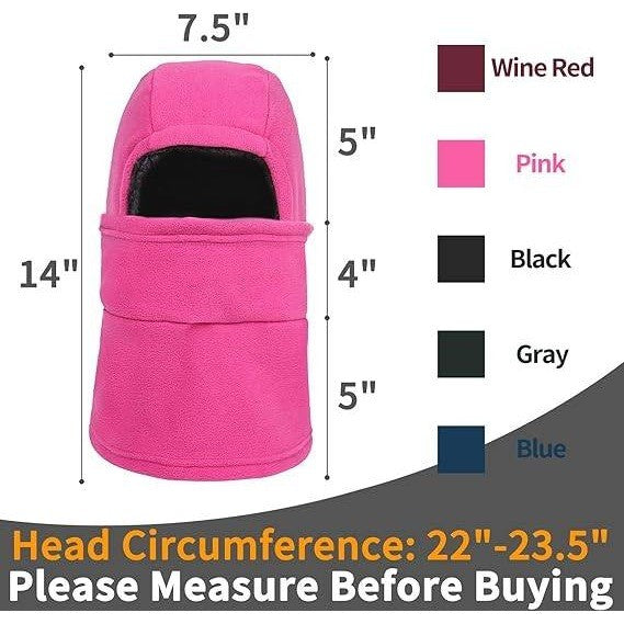 MSRP $20 Achiou Women's Rose Sherpa Hood Ski Mask Winter Balaclava Windproof