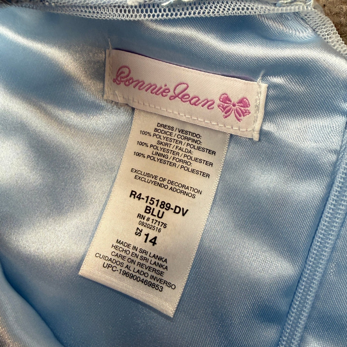 MSRP $74 Bonnie Jean Big Kid Girls 14 Blue Sleeveless Fit + Flare Dress