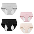 Set of 4 Menstrual Period Underwear Sz XL Panties for Women Mid Waist Cotton Po