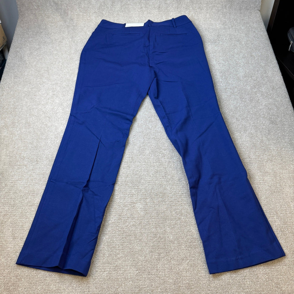 MSRP $54 Liz Claiborne Audra Womens 12 Viking Blue Ponte Straight Trouser Pants