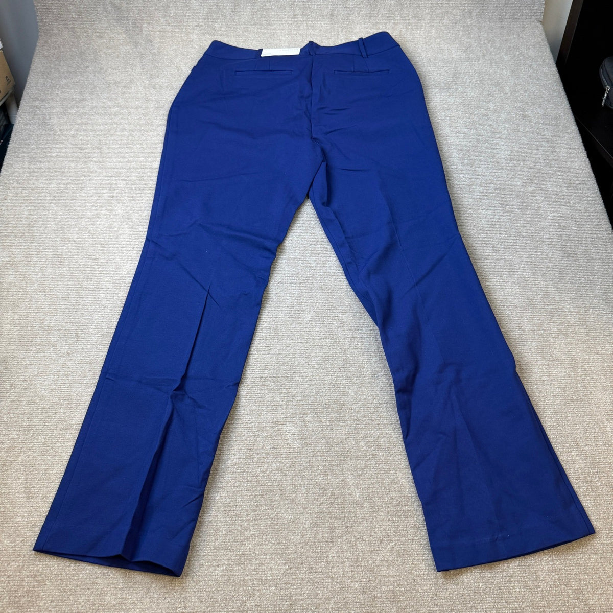 MSRP $54 Liz Claiborne Audra Womens 12 Viking Blue Ponte Straight Trouser Pants