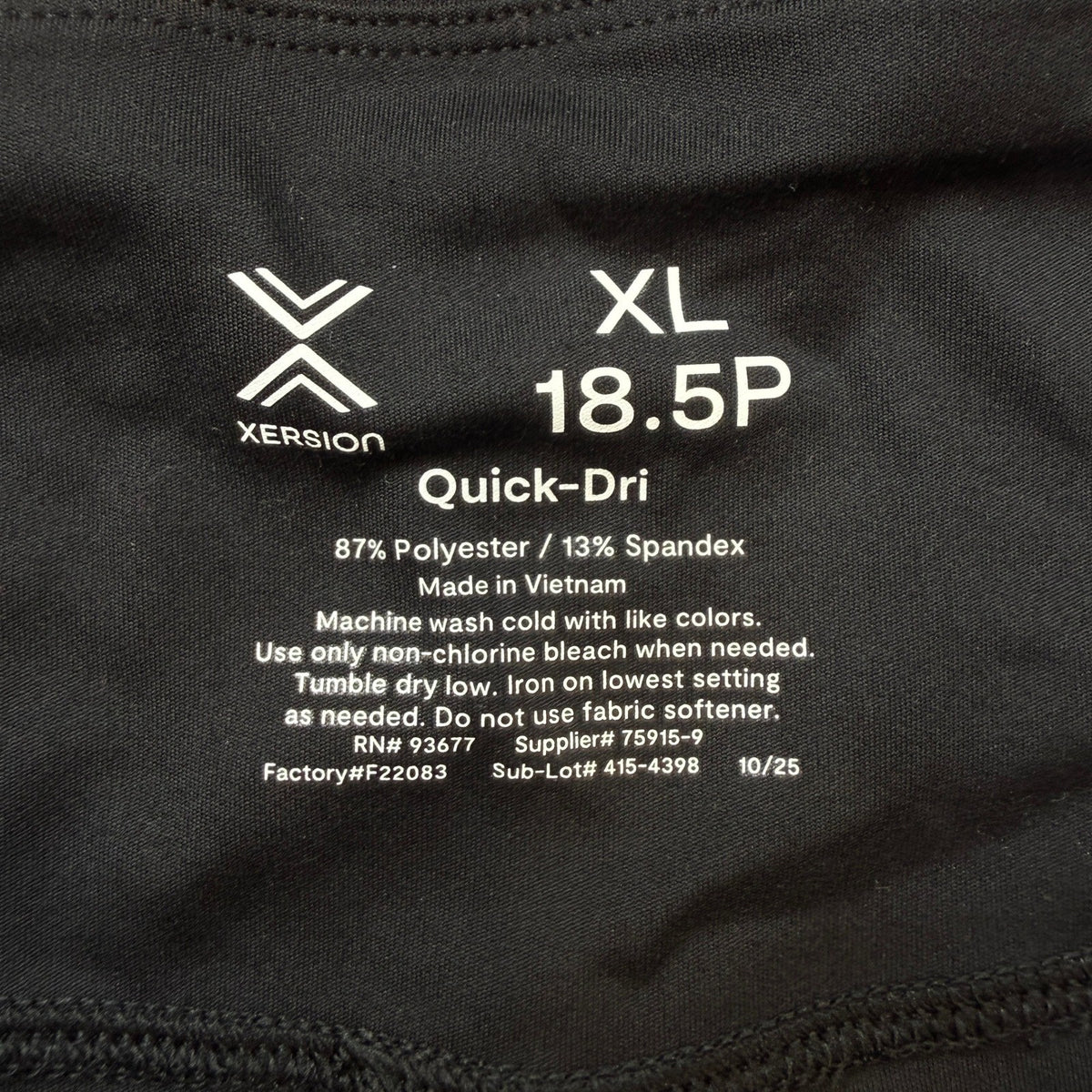 MSRP $28 Xersion Kid Girls XL 18.5 Plus Black Flare Full Length Leggings High