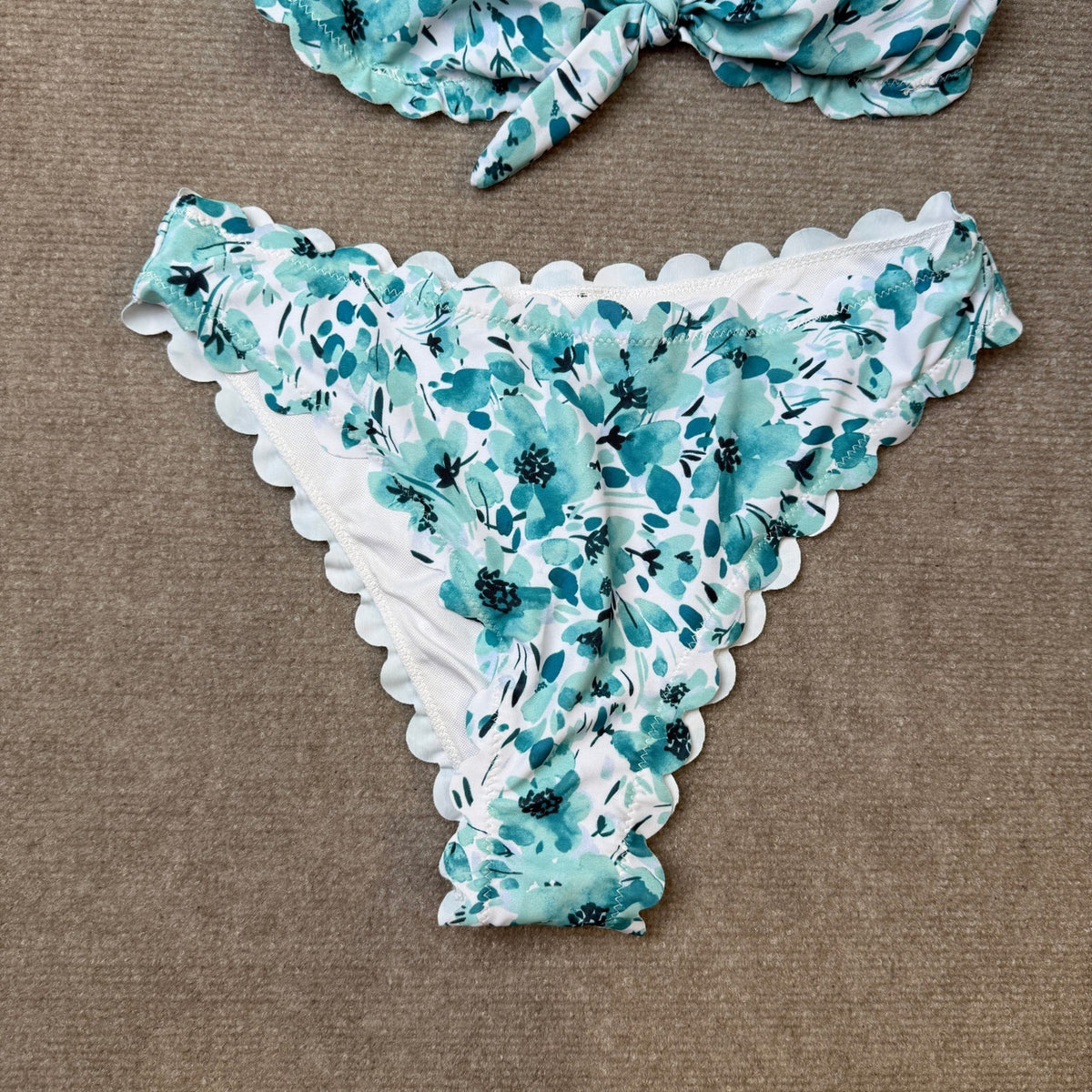 MSRP $32 BYINDED Women's M Two Piece Bikini Strapless Tube Top Mid Waist Bottom
