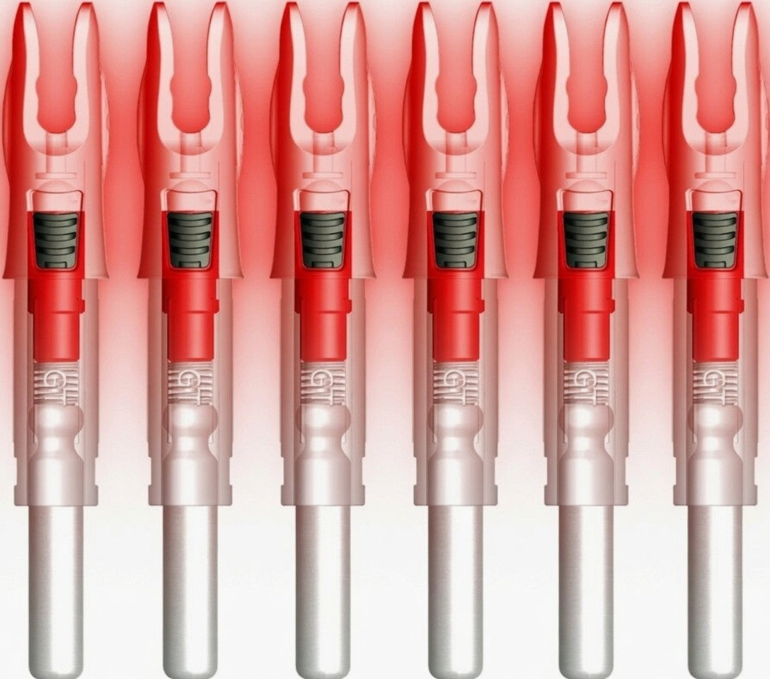 Pack of 6 GT LED Lighted Nocks for Arrows 0.246"/6.25mm On/Off Switch Included