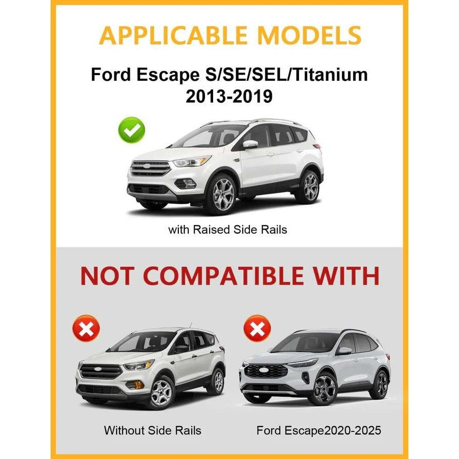 Tuyoung 220lbs Roof Racks Cross Bars Compatible with Ford Escape 2013-2019, He