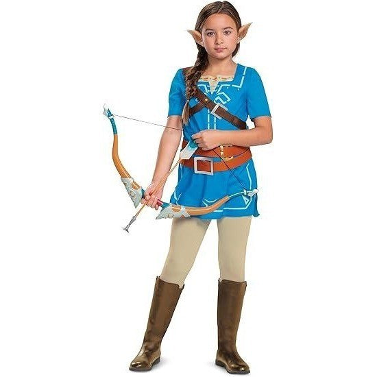 Kids XL Fantasy Hero Outfit, Blue Costume Includes Tunic and Ears Only, Video Ga