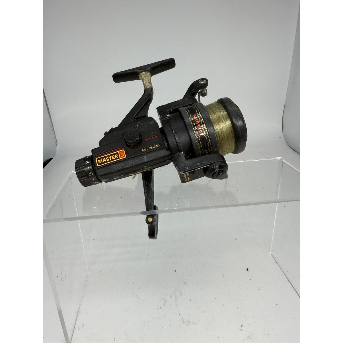 Vtg Master 605 Black Fishing Spinning Reel Ball Bearing Made in Korea