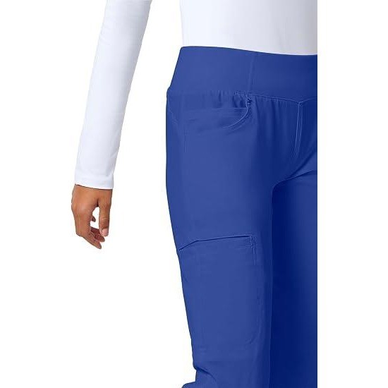 MSRP $51 Cherokee Women's XS Galaxy Blue Mid Rise Straight Leg Scrub Pants