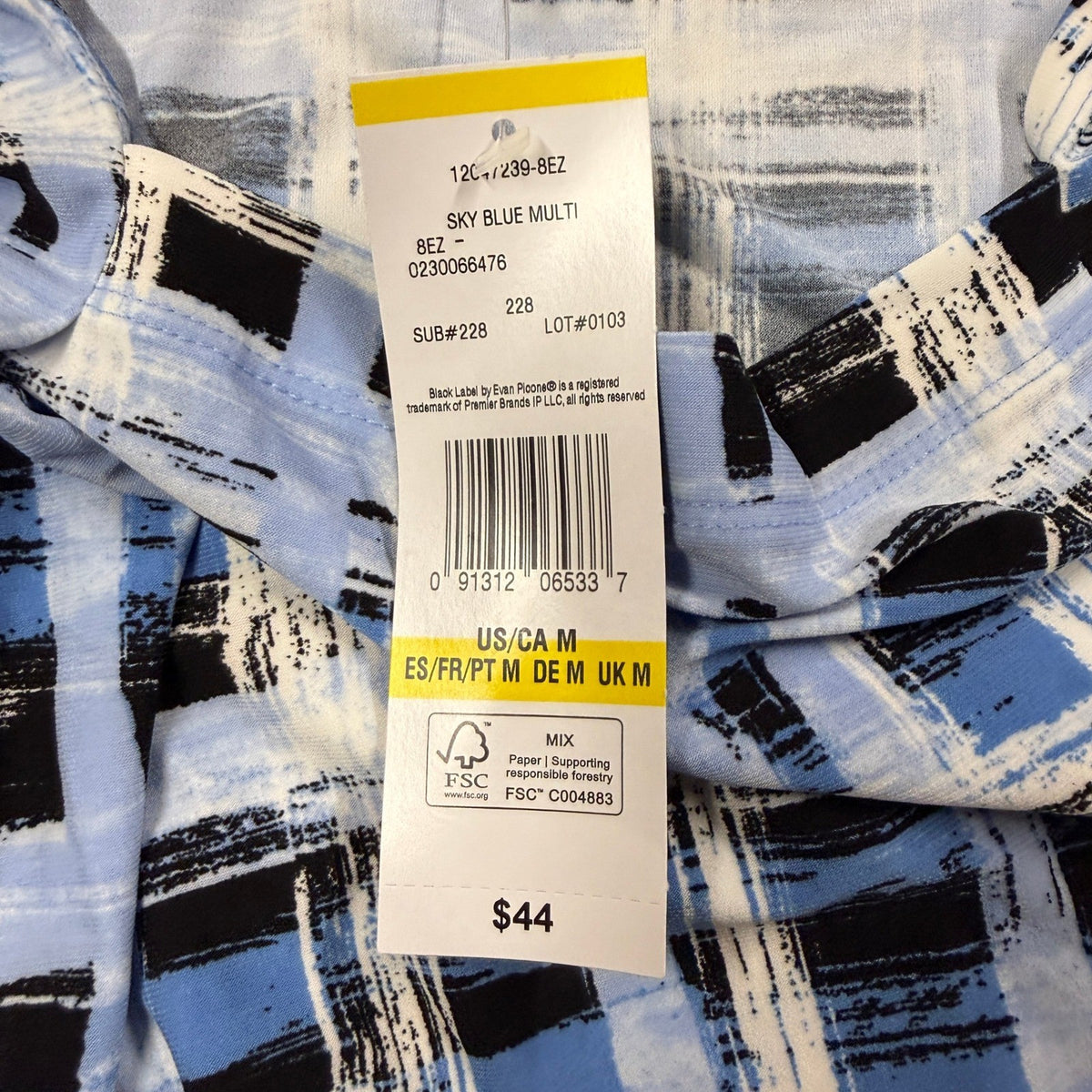 MSRP $44 Black Label by Evan-Picone Womens M Sky Blue Sleeveless Blouse Square