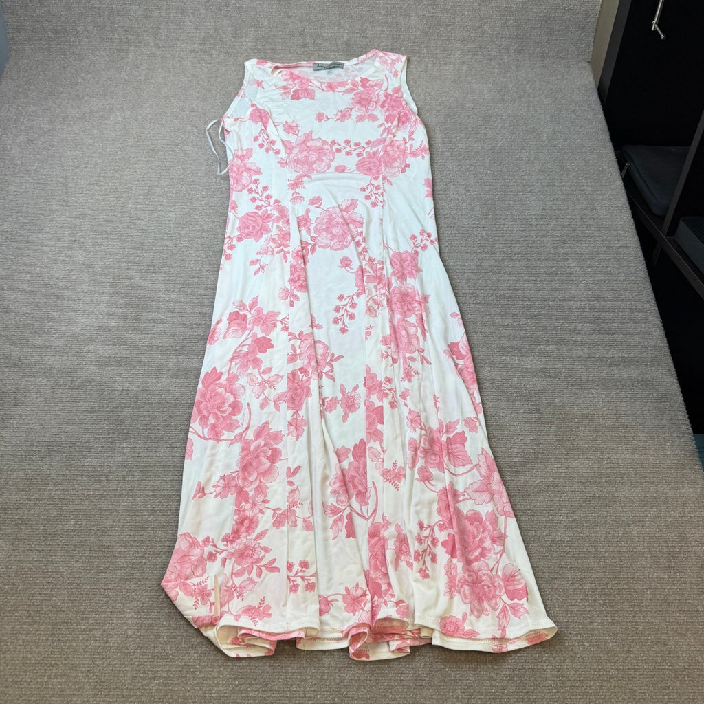 MSRP $84 Danny & Nicole Womens S Rose Ivory Floral 2 Piece Midi Jacket Dress